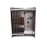 Undentia AB Cirrus7 SE silent music server with a custom silver aluminum finned chassis and front port panel.