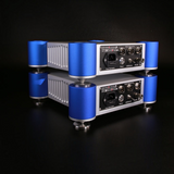 Undentia AB Ediscreation Firebird LPS linear power supply units stacked with blue accents and silver chassis