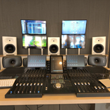 Undentia AB professional studio setup featuring S360A SAM studio monitors in a high-end film production environment.