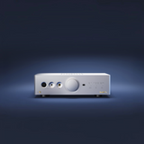 Undentia AB Matrix Audio NA-1 silver desktop headphone amplifier with balanced and unbalanced outputs and volume dial