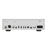 Matrix Audio  NT-1 Digital Audio Transport baksida  i silver finish. Anslutningar