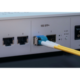 Undentia AB Matrix Audio SS-1 Pro network switch showing 10G SFP+ fiber optic ports and Ethernet connections