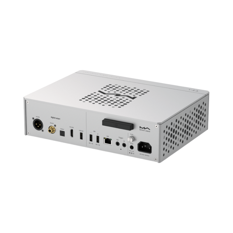 Undentia AB Matrix Audio TT-1 digital transport rear panel showing multiple connectivity ports and ventilation