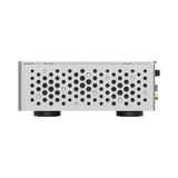 Undentia AB Matrix Audio TT-1 digital transport side view showing perforated metal casing and ventilation design