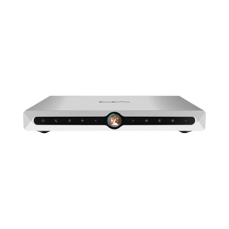 Undentia AB Matrix Audio X-Sabre 3 silver DAC and network streamer with a high-resolution front LCD display.