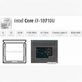 Undentia AB Cirrus7 SE music server Intel Core i7-10710U processor specifications and BGA1440 socket view