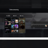 Undentia AB X-Sabre 3 streaming interface showing Tidal, Spotify, and AirPlay integration on mobile devices