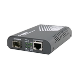 Undentia AB EtherWAN media converter with SFP and RJ45 ports for fiber optic network connectivity