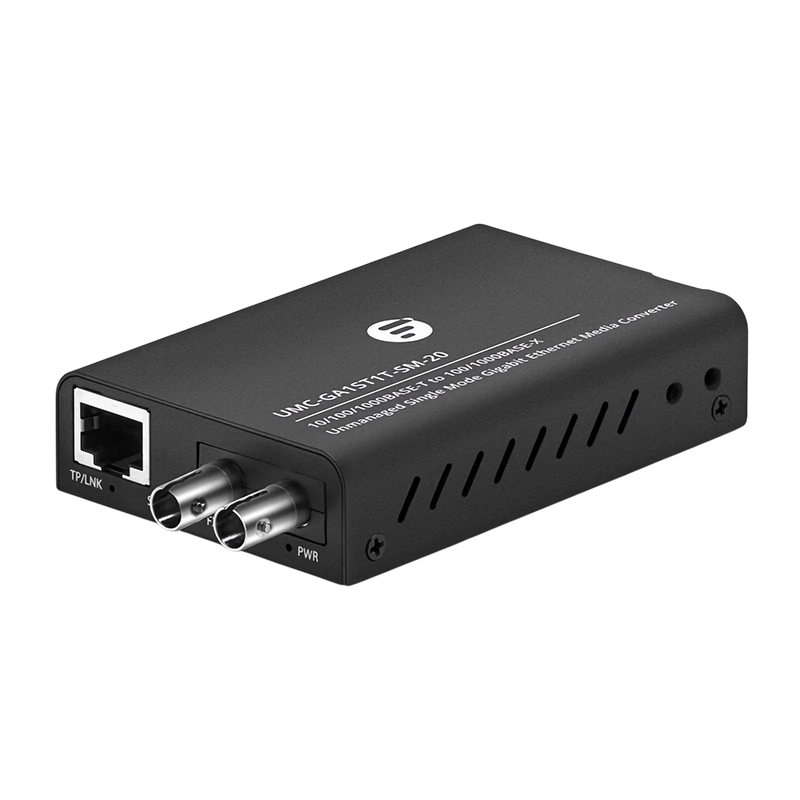 Fiberoptisk Gigabit-mediakonverterare med ST-kontakter