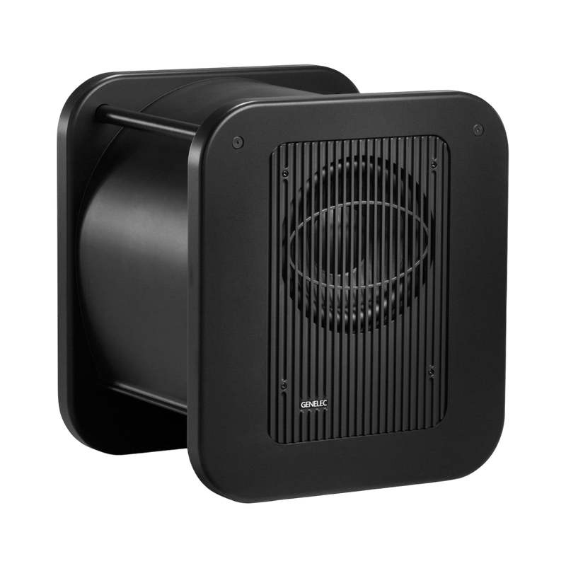 Undentia AB 7370A SAM studio subwoofer in black with a protective grille for precise low-frequency audio reproduction.