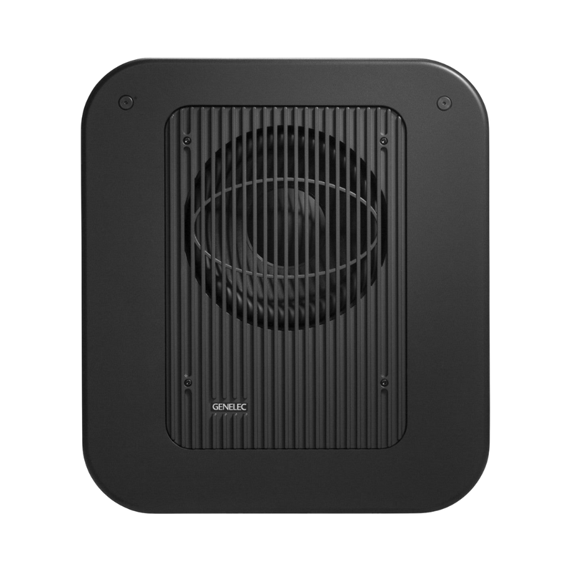 Undentia AB 7370A SAM studio subwoofer in black with a protective metal grille and rounded square frame