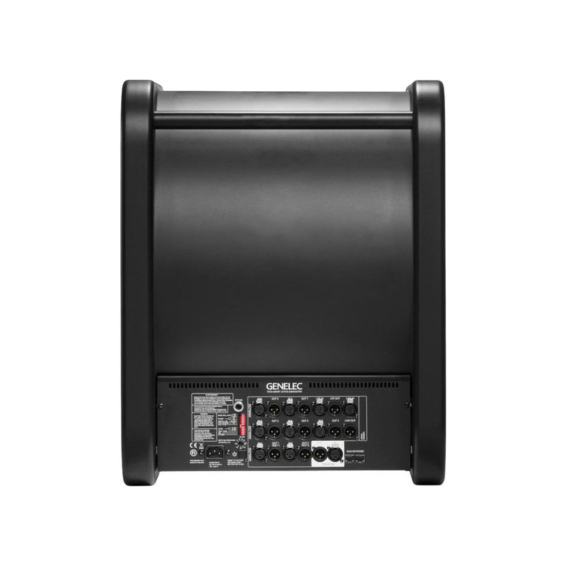 Undentia AB 7370A SAM studio subwoofer rear panel showing professional XLR connectivity and intelligent control ports