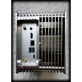 Undentia AB Cirrus7 SE fanless music server with custom CNC aluminum heatsink chassis and rear connectivity ports.