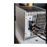 Undentia AB Cirrus7 SE silver passive-cooled music server with high-end Viablue cables connected to the rear panel.