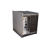 Undentia AB Cirrus7 SE fanless music server with a custom silver aluminum finned chassis for passive cooling.