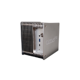 Undentia AB Cirrus7 SE silent music server with a silver custom CNC aluminum chassis and passive cooling fins.