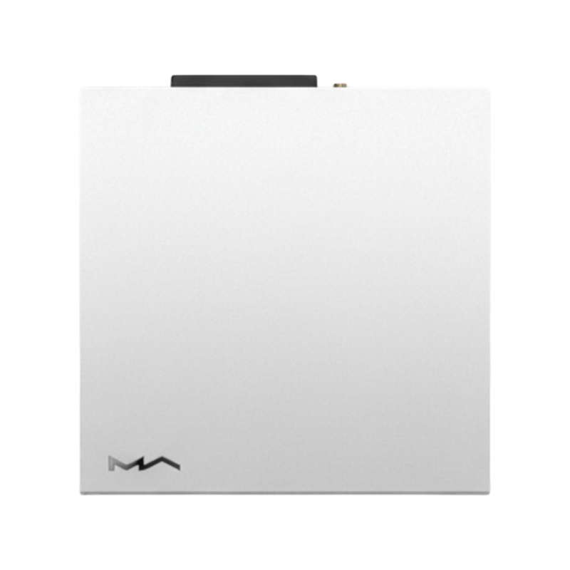 Undentia AB Matrix Audio Element S music streamer in a sleek silver finish, top-down view of the high-end audio device.