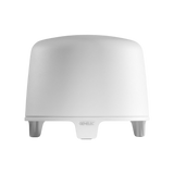Undentia AB F One compact white active subwoofer with a sleek, rounded design for home audio systems.