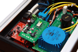 Undentia AB Fiberbox II internal circuit board with fiber optic modules, transformer, and high-end audio components