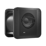Undentia AB Genelec 7380A SAM studio subwoofer in matte black with a protective front grille and robust design.