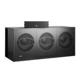 Undentia AB Genelec 7382A SAM studio subwoofer with three large drivers behind a black protective grille