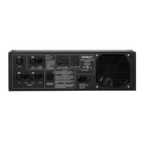 Undentia AB Genelec 7382A SAM studio subwoofer rear panel showing XLR analog and digital inputs and network ports