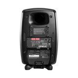 Undentia AB Genelec 8331A SAM active studio monitor rear panel showing input ports, calibration switches, and labels.