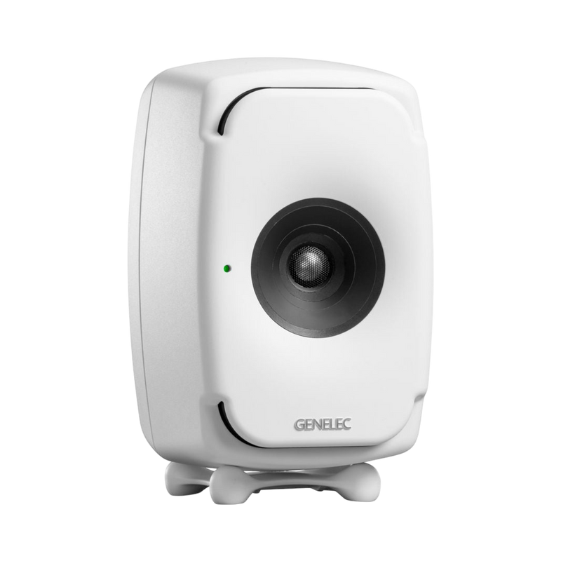 Undentia AB Genelec 8331A SAM white three-way compact active studio monitor on a small stand