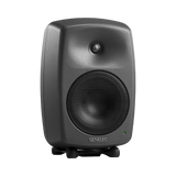 Undentia AB Genelec 8340A SAM studio monitor in dark grey with a compact, curved design and integrated Iso-Pod stand.