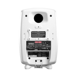 Rear view of white Genelec 8341A SAM active monitor showing input ports and controls from Undentia AB