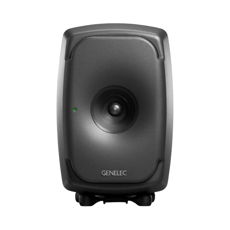 Undentia AB Genelec 8341A SAM active three-way studio monitor in dark grey with a sleek, compact acoustic design.