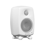 Undentia AB Genelec G One compact white active speaker with a rounded design and integrated Iso-Pod stand