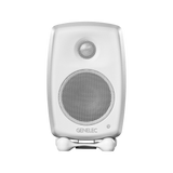 Undentia AB Genelec G One compact white active speaker with a modern curved design and integrated stand