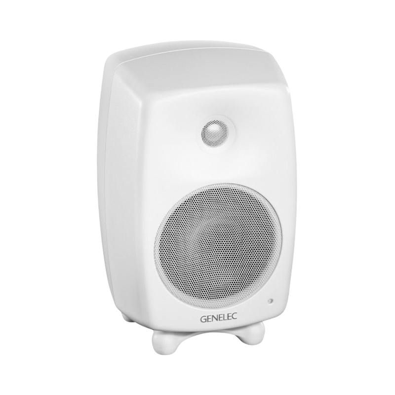 Undentia AB Genelec G Three compact white active studio monitor speaker with rounded design