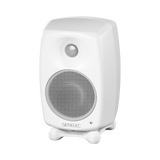 Undentia AB Genelec G Two compact white active speaker with rounded design and metal grille on a small stand