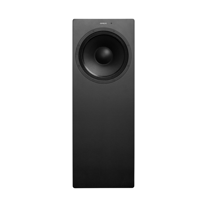 Undentia AB Genelec W371A SAM woofer system in matte black, a professional studio subwoofer for full-range monitoring.