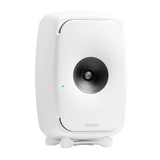 Undentia AB white Genelec studio monitor speaker with a sleek rounded design and a central coaxial driver.