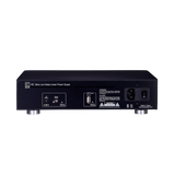Undentia AB KECES P8 ultra low noise linear power supply rear panel with DC output, USB port, and power switch.
