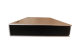 Undentia AB Matrix Audio Element S digital transport in a sleek silver finish, shown from a low-angle side view.