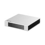 Undentia AB Matrix Audio Element S silver music streamer with a front touch screen display and sleek metal chassis.