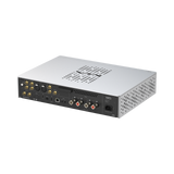Rear view of the Undentia AB Matrix Audio MD-1 integrated streamer and amplifier showing various input and output ports