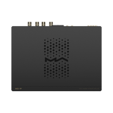 Undentia AB Matrix Audio MD-1P integrated streamer and amplifier in a sleek black finish, top-down view.