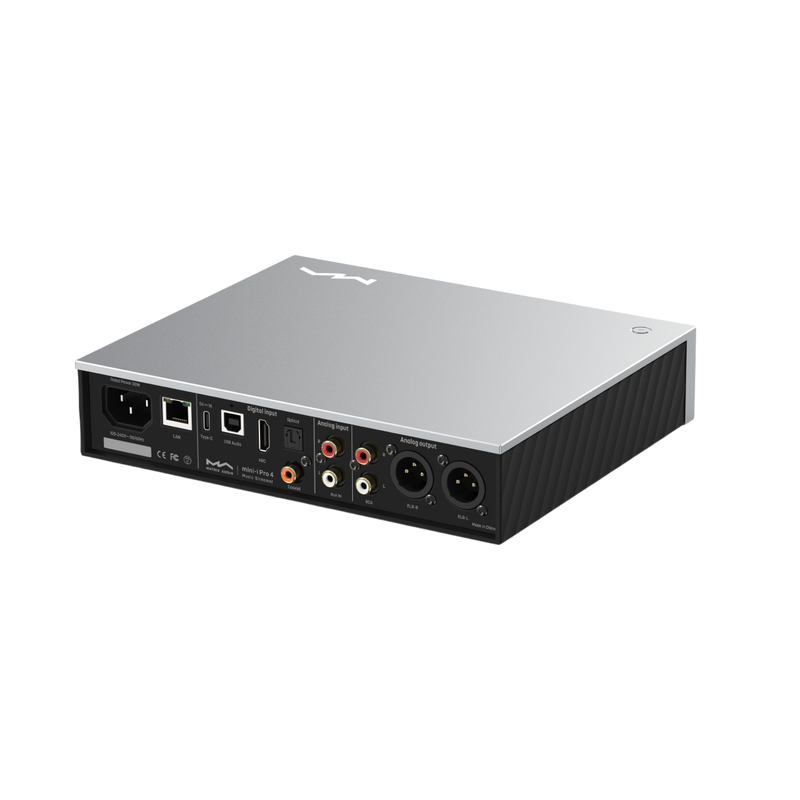 Undentia AB Matrix Audio Mini-i Pro 4 music streamer rear panel showing various digital and analog input ports