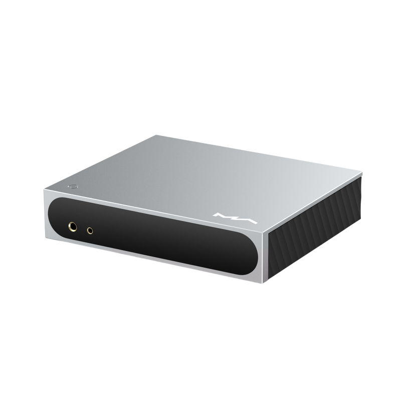 Undentia AB Matrix Audio mini-i Pro 4 silver music streamer and DAC with headphone jacks in a sleek modern design