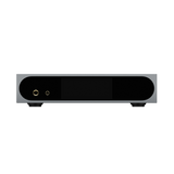Undentia AB Matrix Audio Mini-i Pro 4 silver music streamer with front headphone jacks and LCD display screen