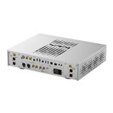 Undentia AB Matrix Audio MS-1 DAC and streamer rear panel view showing silver aluminum chassis and connectivity ports