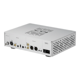 Undentia AB Matrix Audio ND-1 DAC rear panel showing digital and analog inputs, XLR and RCA outputs in silver finish.