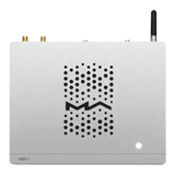 Undentia AB Matrix Audio ND-1 silver DAC with a perforated top panel and minimalist CNC-machined aluminum chassis.