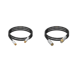 Undentia AB Matrix Audio OCC Hi-Fi analog audio cables with black nylon braiding and gold-plated XLR and RCA connectors.