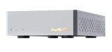Undentia AB Matrix Audio SI-1 fiber optic network isolator in a silver CNC-machined aluminum unibody chassis.